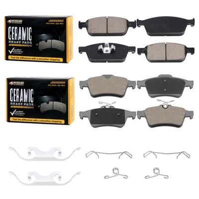 8pcs Front and Rear Ceramic Brake Pads for 2013-2016 Ford Escape 1.6L 2.0L 2.5L