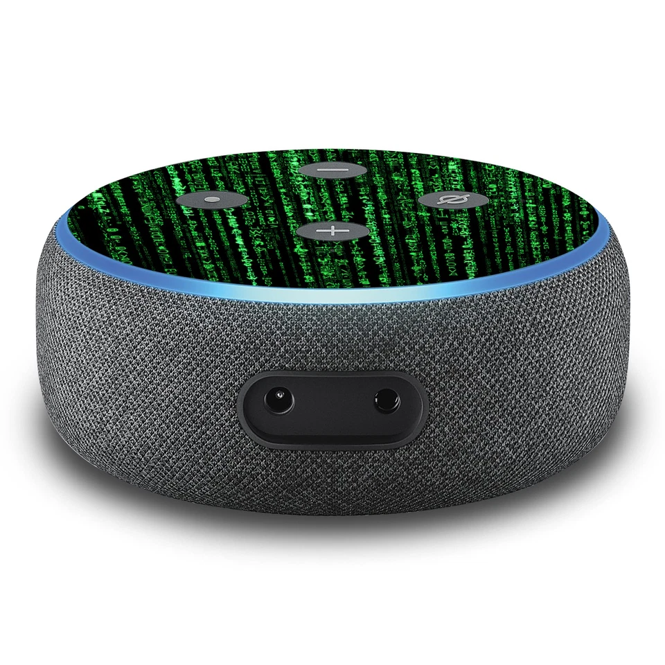 2er Set Autocollant Matrice Pour Alexa Echo Dot Gen3 Smart Assistant R137-01