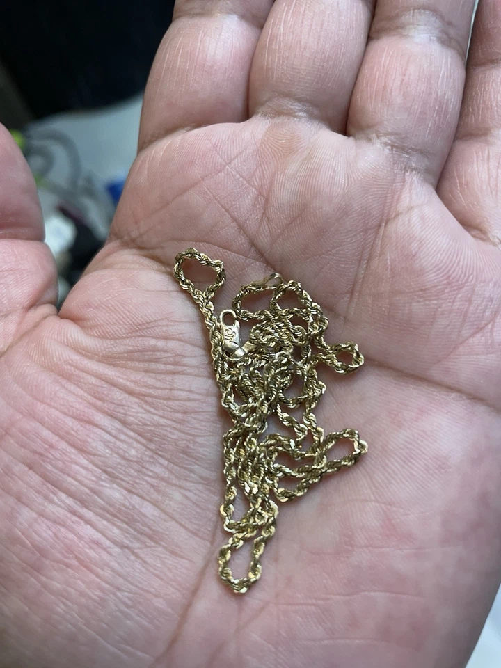 MICHAEL ANTHONY CADENA CUERDA ORO AMARILLO 14K Collar Langosta Hombre 18” 2mm 3G Foto 2 de 4