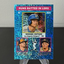 2025 Topps Heritage NL Runs Batted In Leaders #195 OHTANI Blue Sparkle Refractor