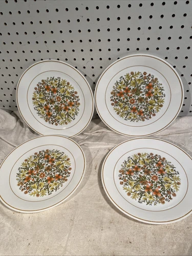 Vintage Set Of 4 Corelle by Corning INDIAN SUMMER Dinner Plates (10.25”)