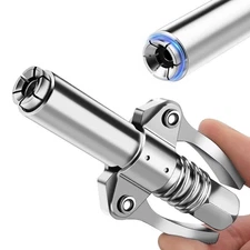 Grease Gun Coupler Accessories 12000 PSI Leak Proof Nozzle Double Handle