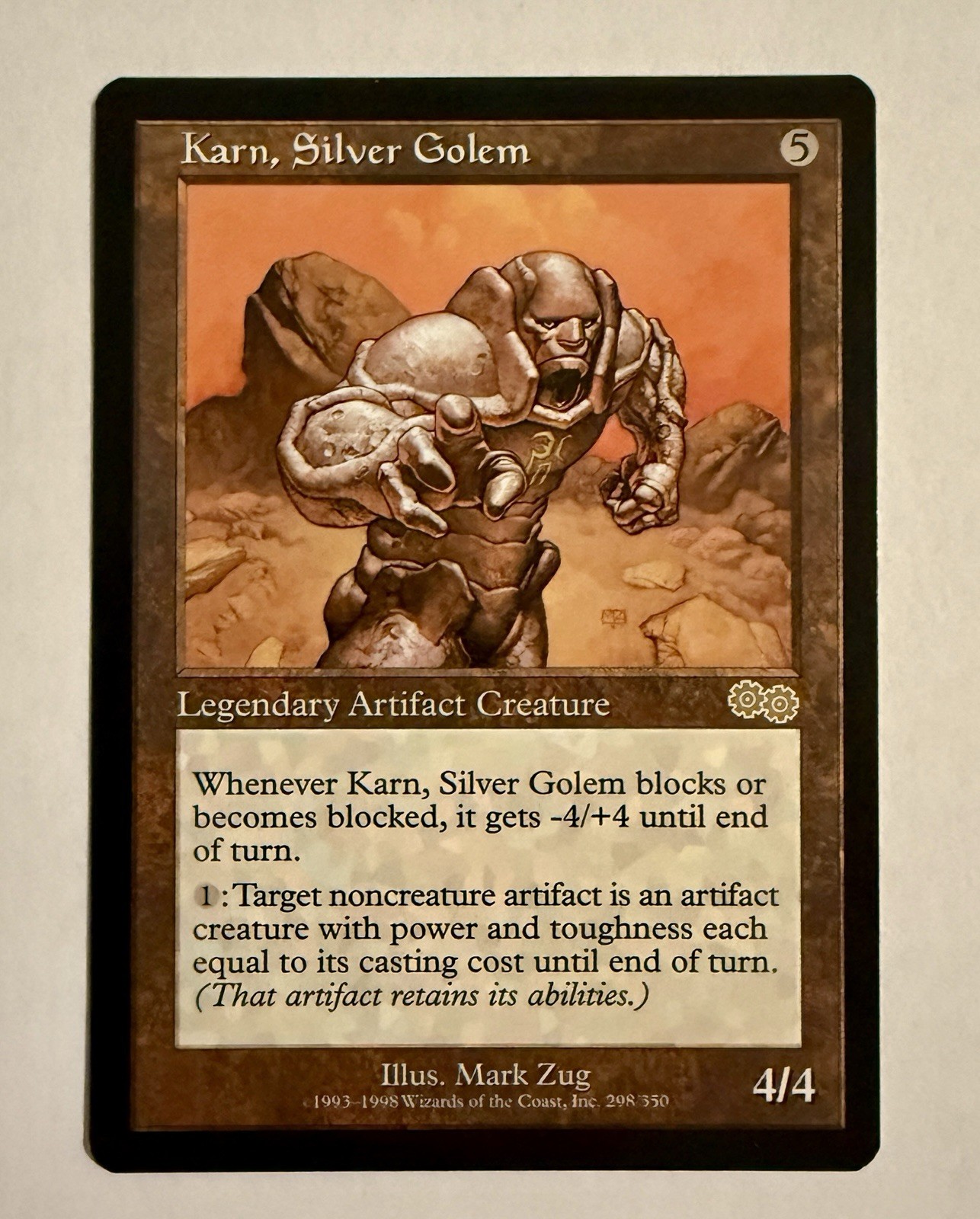 Karn, Silver Golem Urza's Saga Magic the Gathering MTG NM EXCELLENT CONDITION!!!