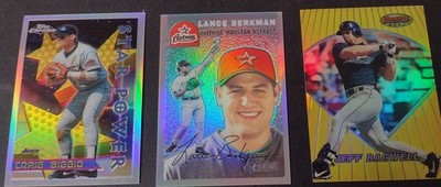 Astro's Killer Bees. Biggio, Bagwell, Berkman. REFRACTORS. | eBay