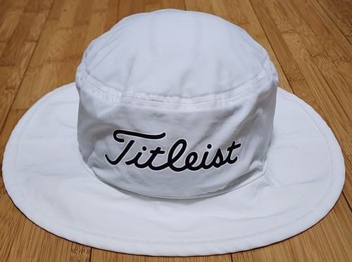 Titleist Breezer White Adult Bucket Brim Golf Hat Sun Protective Cap Adjustable - Picture 2 of 9