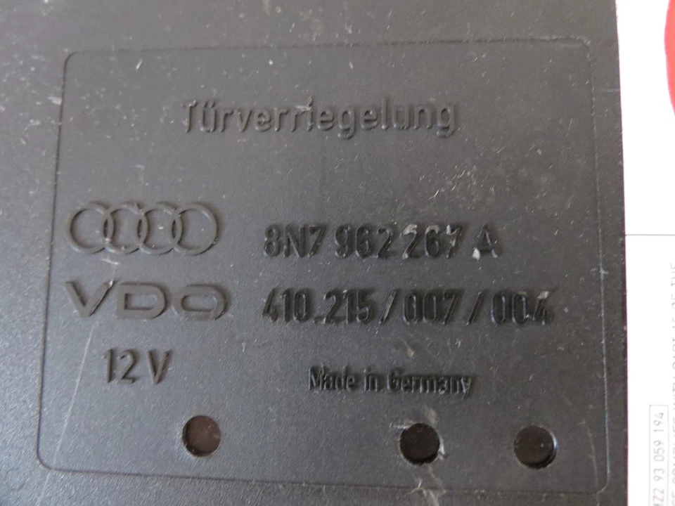 00-06 Audi TT Roadster Convertible Top CCM Módulo de Control Confort 8N7962267A Foto 2 de 4