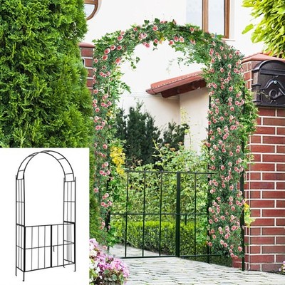 Metal Great Garden Arch Arbor for Climbing Rose Plants Outdoor Archway Trellis