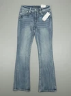 Miss Me Jeans Women's 28x32 Mid-Rise Bootcut Medium Wash Winged Emblem Embellish