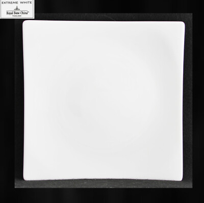 Royal Bone China Extreme White Square Salad Plate (8'')
