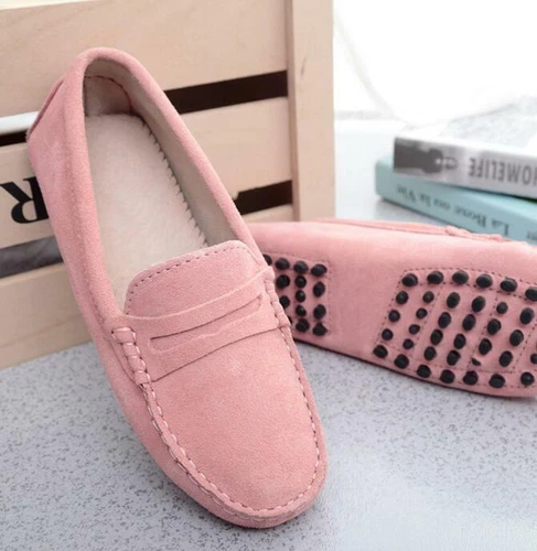 Women‘s Slip Loafers pumps on Moccasins leather Suede Ladies Shoes Flats Driving - Bild 20 von 27