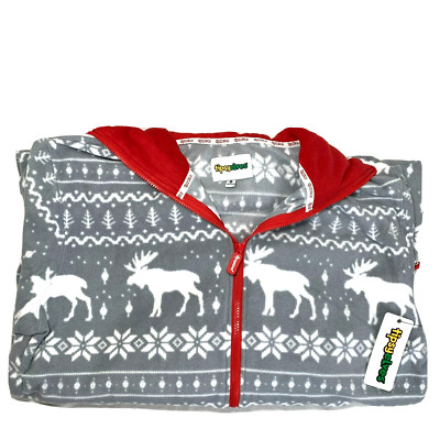 *BRAND NEW* Tipsy Elves Christmas Pajamas Grey Moose Loungewear-Adult XL R$89.95