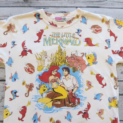 Vintage 90s The Little Mermaid Dimple Collection AOP Tshirt Shirt