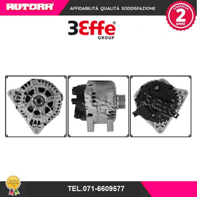 VALEO 439746 Alternatore Auto | 14V, 150 Amp, Puleggia Fissa 51 Mm, 6 Alette, Rotazione Oraria, Per Ricambio Aftermarket