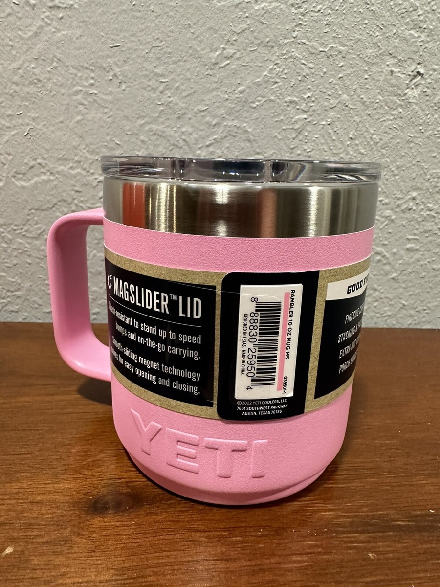 YETI POWER PINK 10oz Coffee Stackable Rambler Mug with