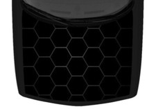 Grunge Hexagon Honeycomb Grey Metal Truck Vinyl Graphic Car Hood Wrap Decal USA
