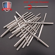 T316 Stainless Steel Swage Lag Screw Stud Left Thread Fit 3/16" Cable Railing