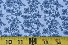 By 1/2 Yd, Vintage, Blue Floral on Light-Blue Quilt Cotton, P7712