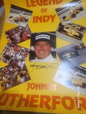 Johnny Rutherford signed Poster. 17x22 .great Shape.check Out My Other Items. 