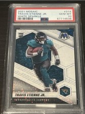 2021 Panini Mosaic White Sparkle Travis Etienne Jr Rookie PSA 10 Gem MT Jaguars