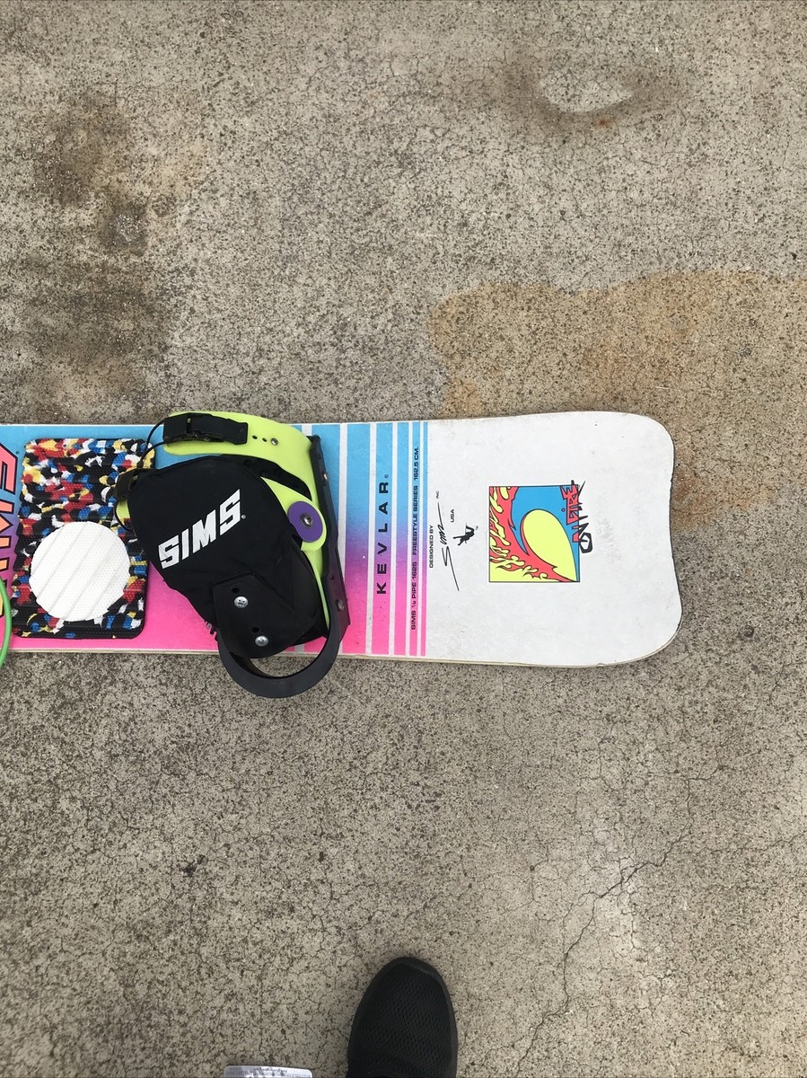 Vintage 1988 SIMS 1/2 Pipe Freestyle 162.5 CM. Snowboard With