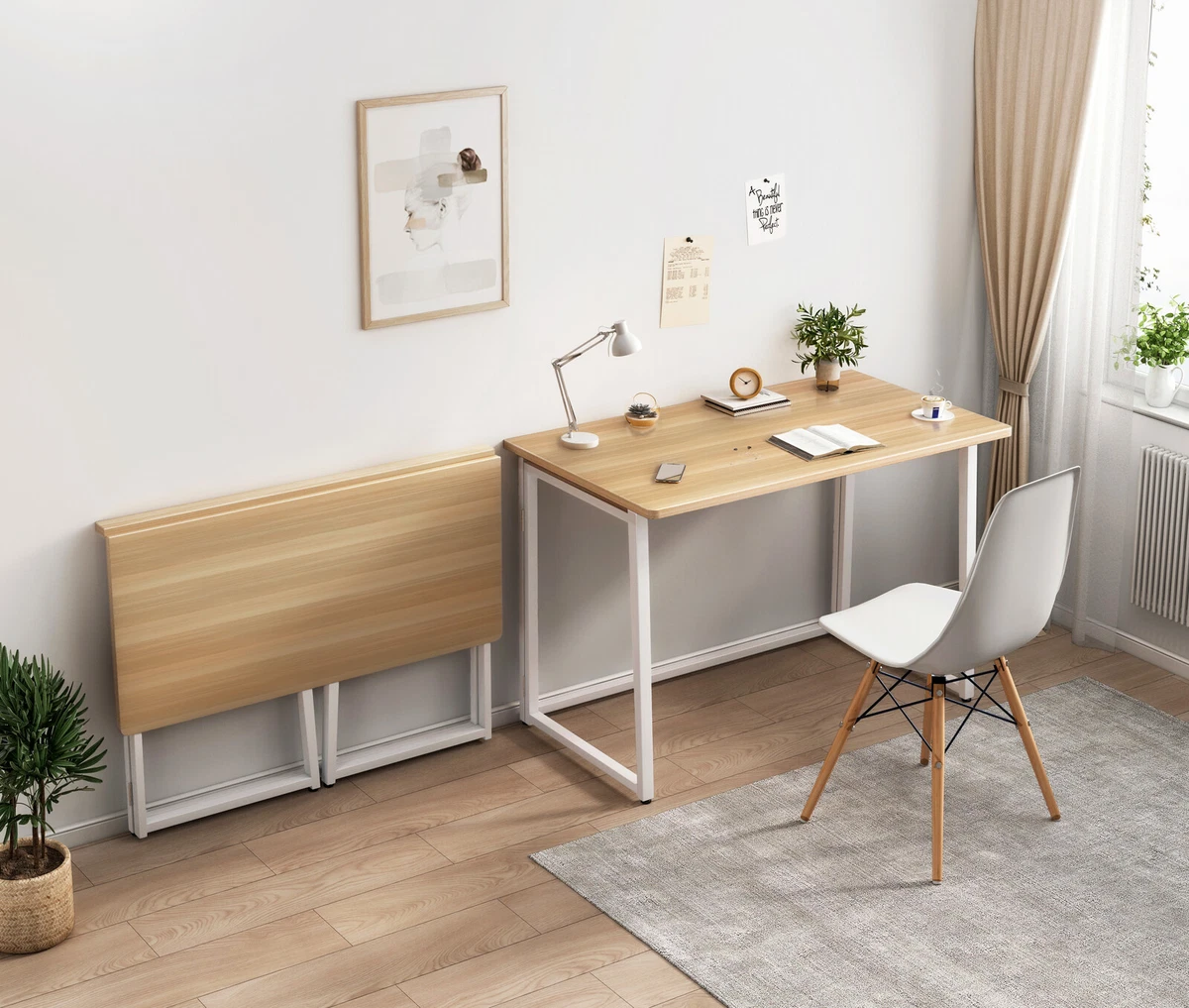 Wizard Folding Table Desk Oak eBay