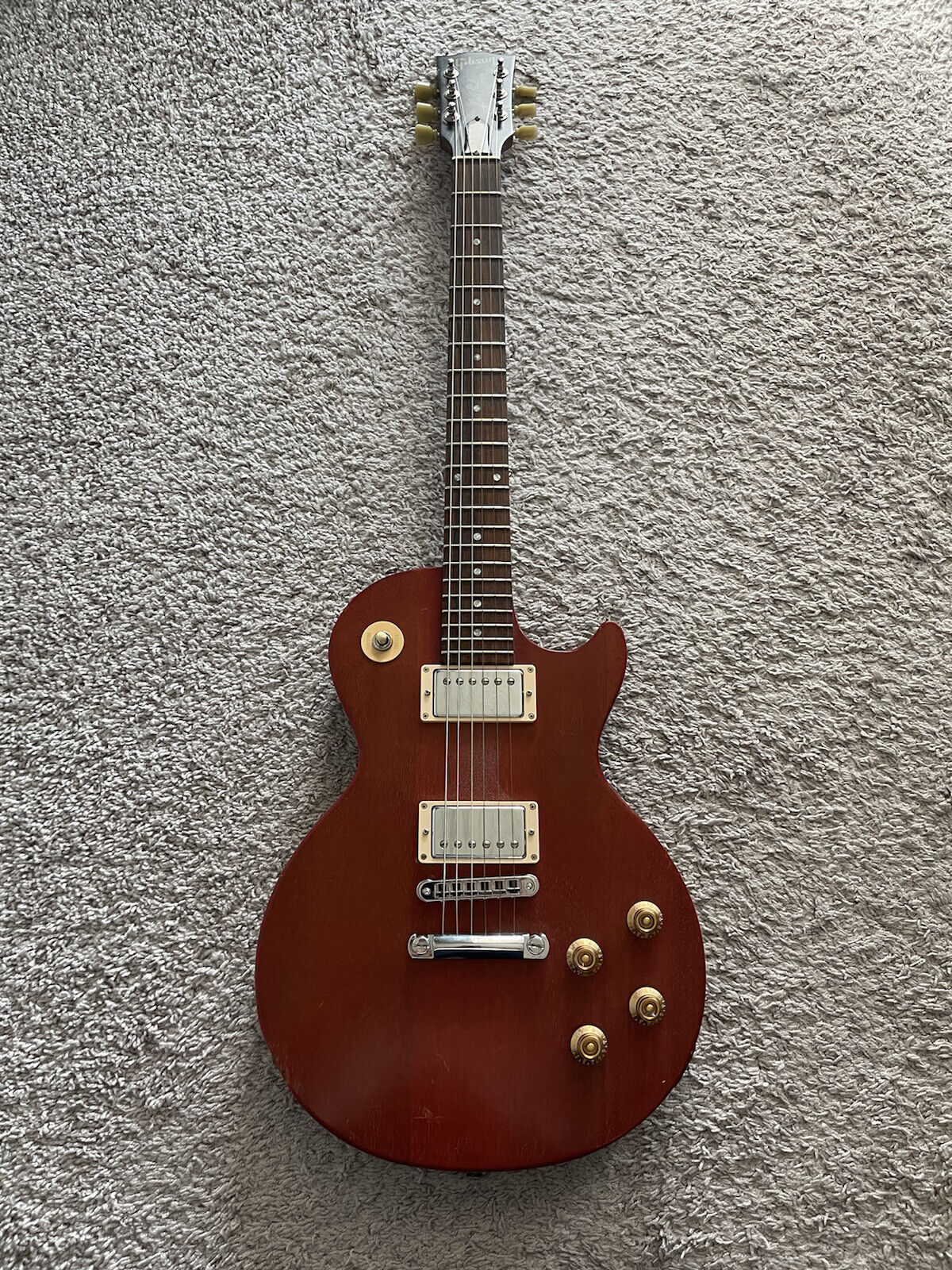 Gibson USA Les Paul Junior Special Faded With Humbuckers 2002 Cherry Red Guitar