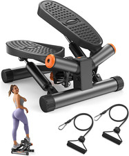 Twist Stepper for Exercise at Home, Mini Stair Stepper with Resistance Bands at