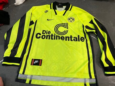 Borussia Dortmund 1996/1997 Nike Home Football Jersey Long Sleeve