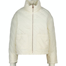 Ci Sono Ecru Quilted Puffer Jacket - L