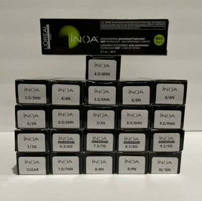 Loreal INOA  Ammonia Free ODS Professional Permanent Hair Color ~ 2.1 fl. oz.!!