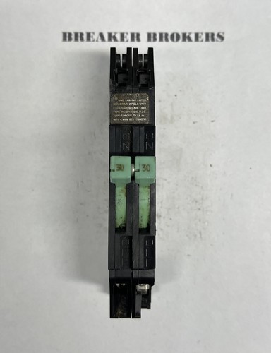 Zinsco Sylvania GTE 30 Amp 2 Pole Twin Type RC38AL Circuit Breaker - Chipped