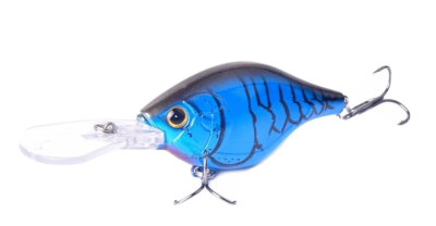 blue fishing lure mid diver Custom Hard Knocking Mid Diving Crankbait in Blue Craw Dives To: 6-9 Feet  DT 6-9