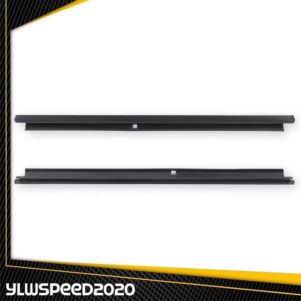 Tira de sellado trasera de fieltro de barrido de ventana exterior 2 piezas apta para camioneta Chevy GMC Cadillac Foto 2 de 4