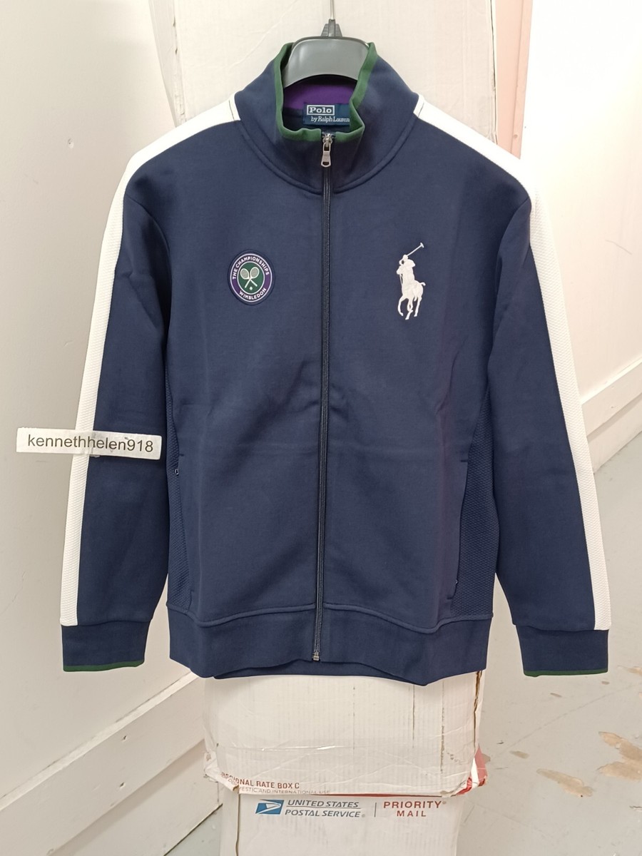 POLO RALPH LAUREN WIMBLEDON BALLPERSON JACKET NAVY BLUE MENS SIZE