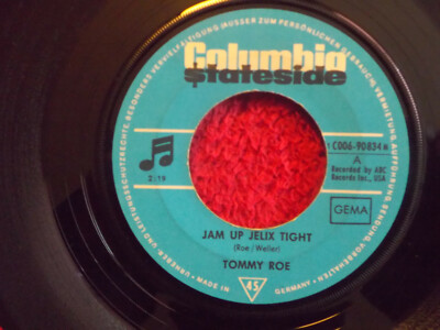 Tommy Roe - Jam up jelix tonight / Moontallk   German Columbia 45 