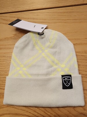 Nike Statement Golf Beanie Light Bone Lemon Twist DA3364-072 Adult One Size