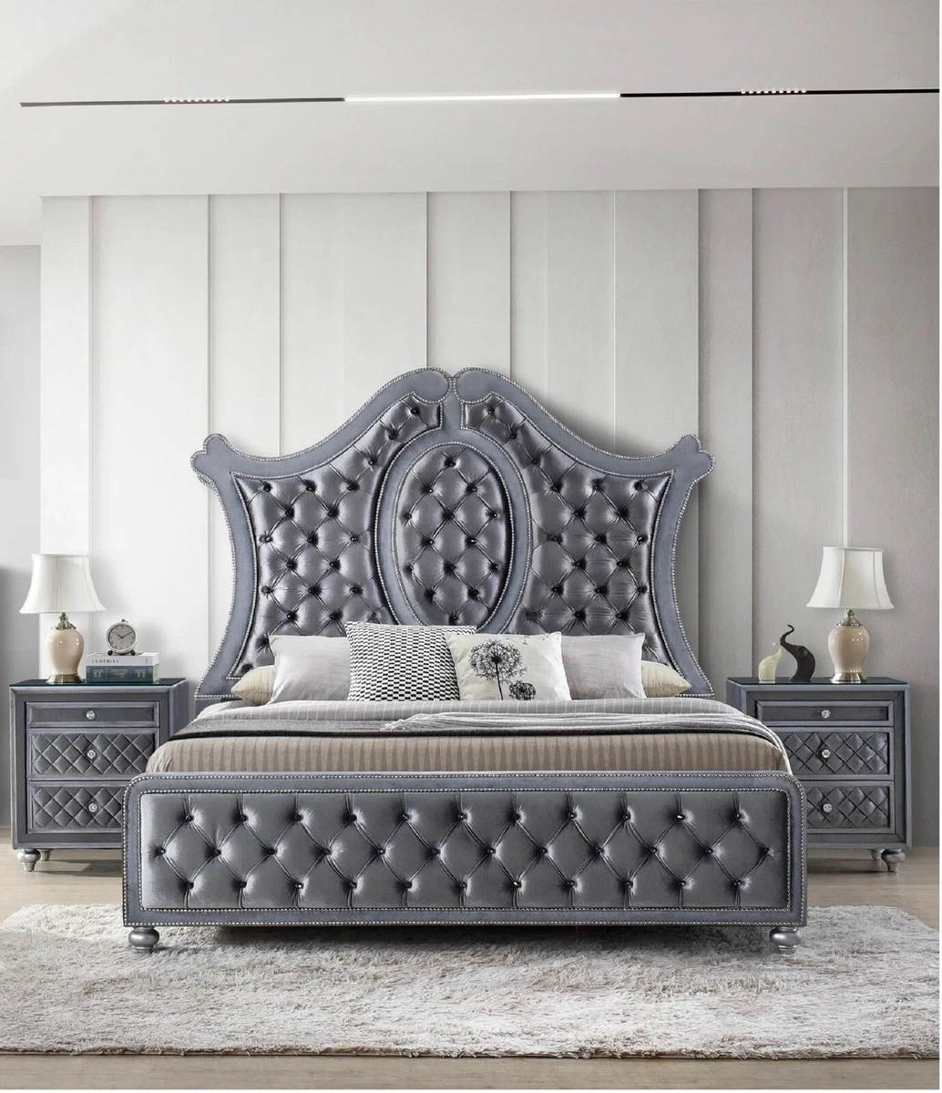 Glass king 2024 size bedroom set