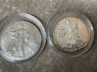 🇺🇸 Lot of 2 - toning 1997, 2013  .999 silver American silver Eagle 1 oz