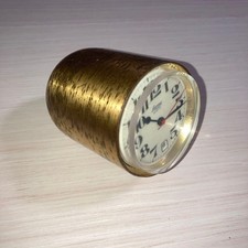 Lorenz Static Gold Vintage Mechanical Analog Desk Clock Untested