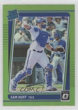 2021 Panini Donruss Optic Rated Rookie Lime Green Prizm Sam Huff #44 uk2