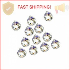 12 Pcs Crystal Ball Prism Suncatcher Rainbow Pendants Maker, 30mm Clear Glass Cr