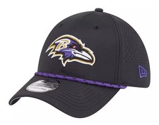 Baltimore  Ravens New Era Rope 39THIRTY Flex Hat - Black Size L/XL