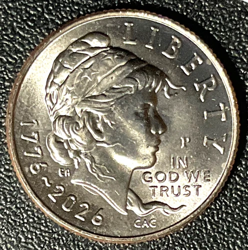 Emerging Liberty Dime 1776-2026 P, with DIE CRACK UNDER BUST ERROR