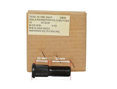 10 Stück Radbolzen BPW 1,5 t BW Anhänger M18x1,5 18×1,5