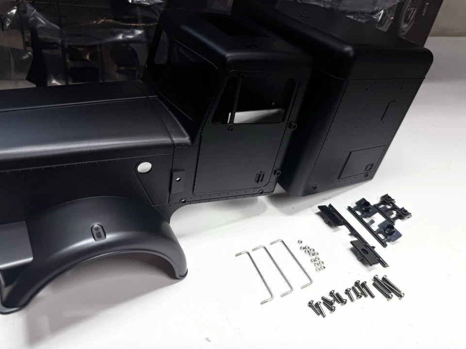 Tamiya Grand Hauler Cab Body Interior Window Back Driver 1/14 Semi 56344 Black - Image 2 of 4