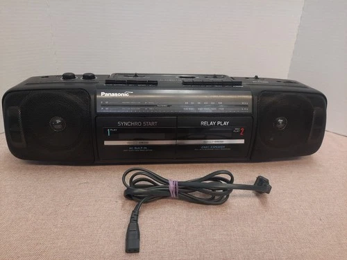 Vintage Panasonic RX-FT500 STEREO RADIO DUAL CASSETTE RECORDER Read Description