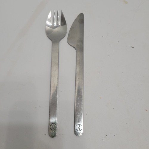 Vintage German Lufthansa Airlines Knife, Fork Set Cutlery 15s-16s