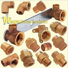 L&ouml;t-Fitting Gewindefitting Rotguss L&ouml;tfittings L&ouml;tfittinge f&uuml;r Kupferrohr L&ouml;ten