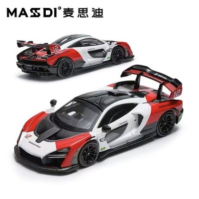 MASDI 1:64 SENNA 12 Red White Diecast Model Car Collectible Gifts Racing Fan New