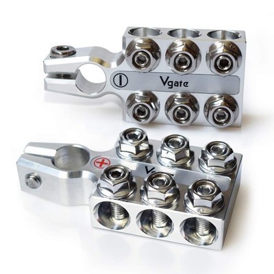 Lead Acid Battery Terminal Clamps, 8AWG A12(8AWG up to 4/0(XL)), Silver